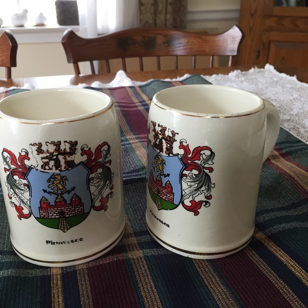 VINTAGE PIRMASENS GERMANY BEER STEINS A. WILHELM OCTOBERFEST VIETNAM WAR ERA